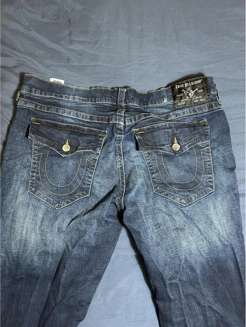 True Religion Men's Dark Wash Bootcut Jeans Size 42